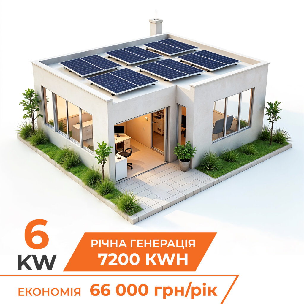 Комплект СЭС DEYE for LP 6 kW - АКБ- 11 ,7 kW (от 5 часов автономности) - Изображение 1