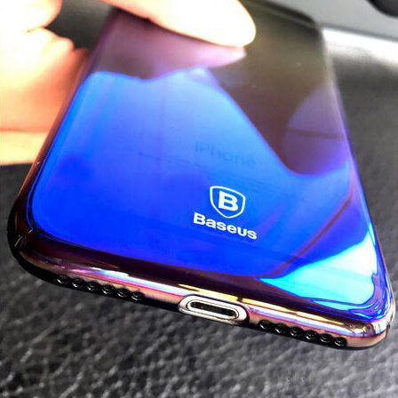 Чехол Baseus для iPhone X/Xs Glaze Purple (WIAPIPHX-GC01) - Изображение 6