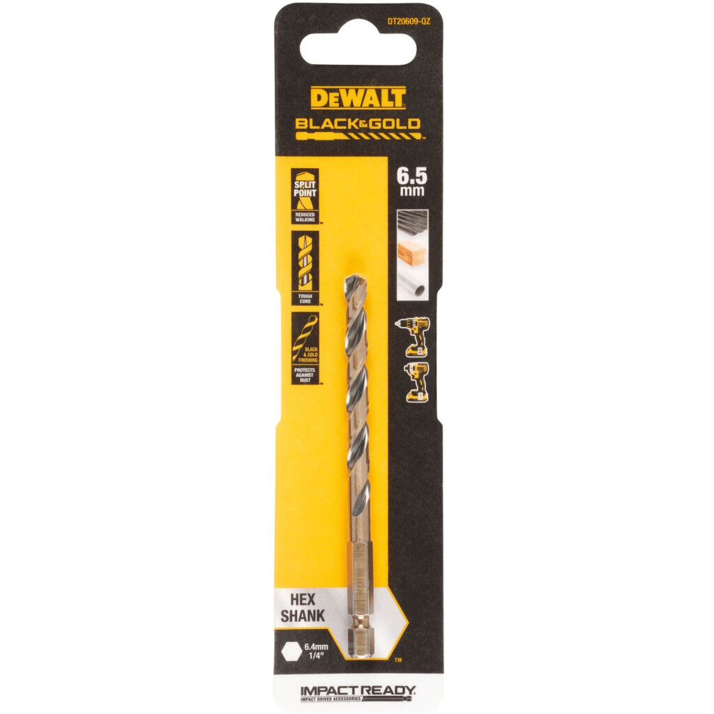 Сверло по металлу EXTREME IMPACT Black & Gold DeWALT DT20609 DT20609 - Изображение 1