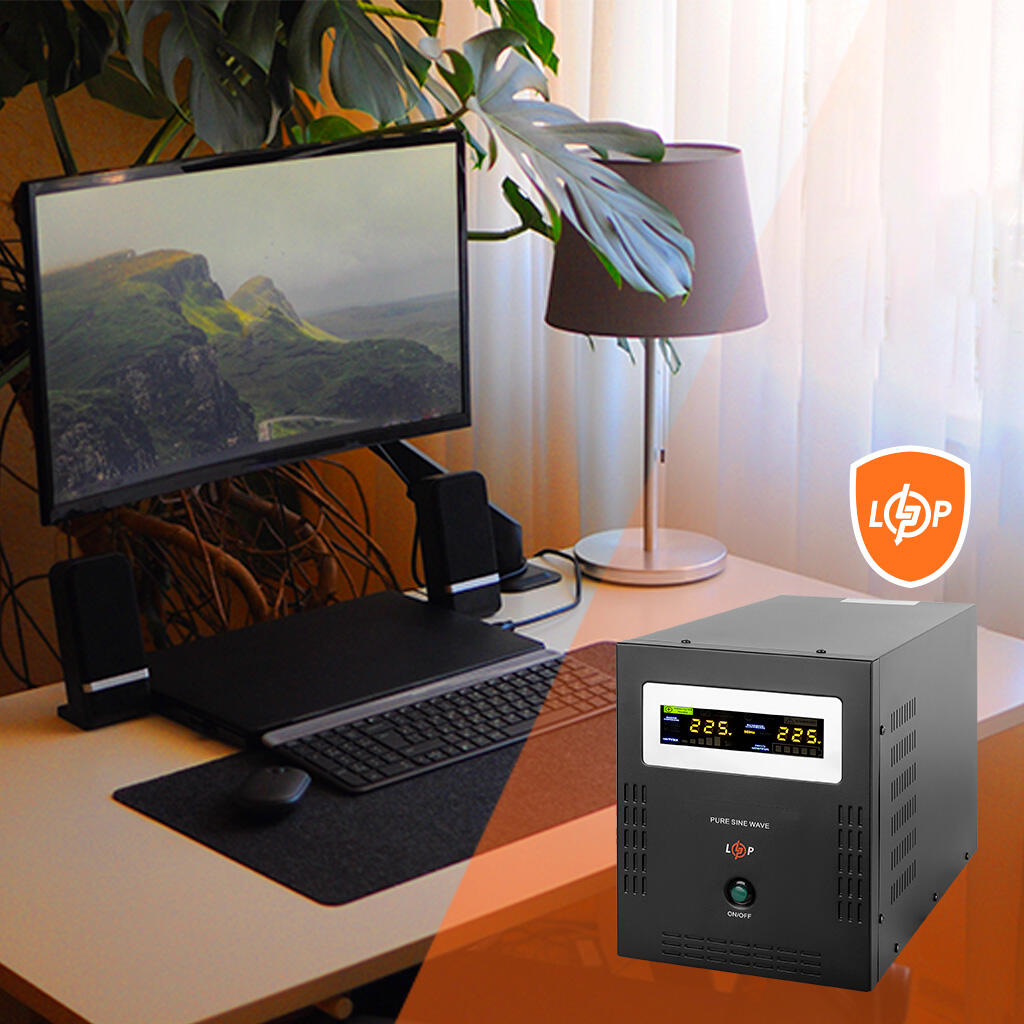 ДБЖ з правильною синусоїдою 48V LPY-B-PSW-7000VA+(5000Вт)10A/20A - Зображення 8