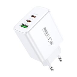 Сетевое зарядное устройство Remax Kiddy 3 порта, USB + Type-C*2 40W (RP-U123)