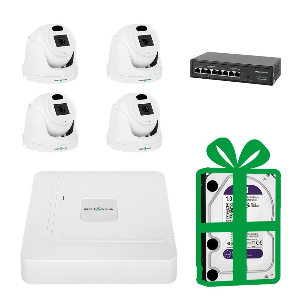 Комплект видеонаблюдения на 4 IP камеры 3MP для улицы GreenVision GV-IP-K-W70/04 - Изображение 8