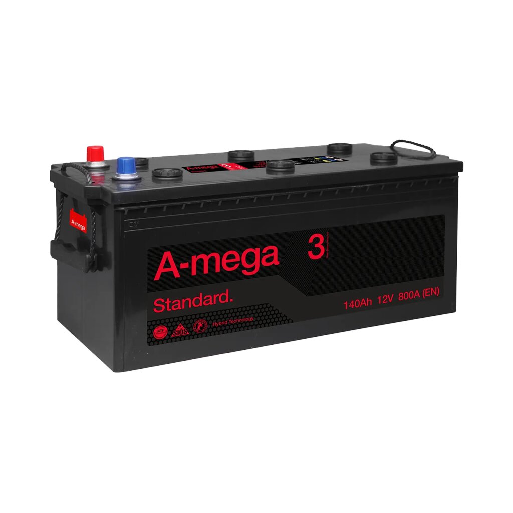 Аккумулятор авто Мегатекс A-mega Standard (М3) 6СТ-140-АЗ (лев) ТХП 800 - Изображение 1