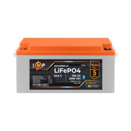 Акумулятор LP LiFePO4 25,6V - 100 Ah (2560Wh) (BMS 80А/50) пластик Smart BT