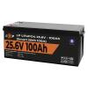 Аккумулятор LP LiFePO4 24V (25,6V) - 100 Ah (2560Wh) (Smart BMS 100А) с BT пластик - Изображение 3