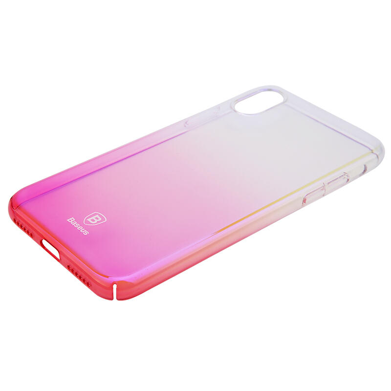 Чехол Baseus для iPhone X/Xs Glaze pink (WIAPIPHX-GC04) - Изображение 4