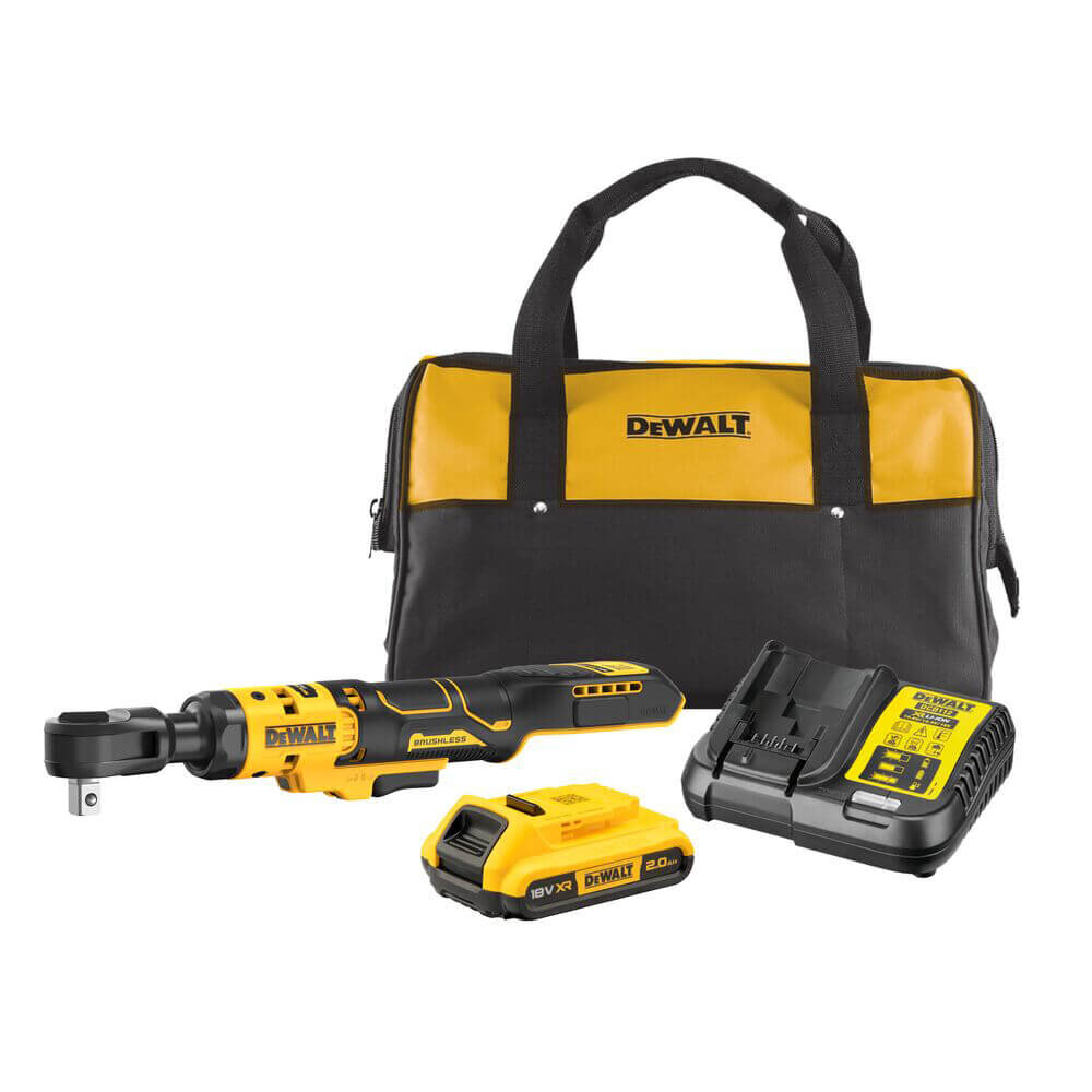 Гайковерт угловой - трещётка аккумуляторный бесщёточный DeWALT DCF512D1 - Изображение 1