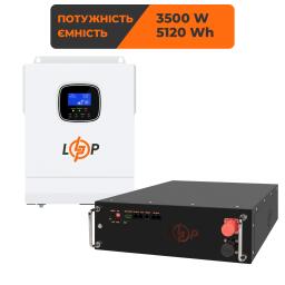 Комплект резервного питания LogicPower ИБП 3500W + литиевая (LiFePO4) батарея 5120 Wh