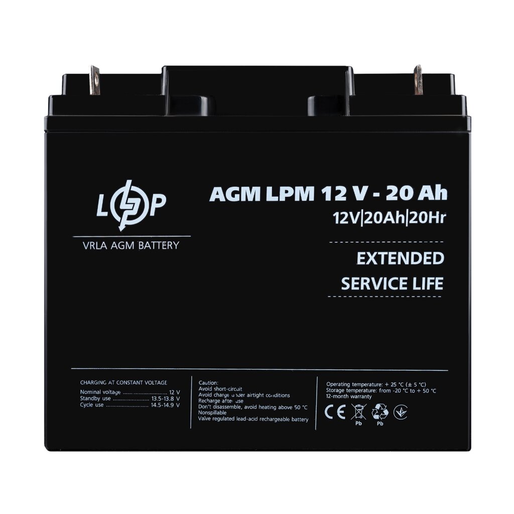 Аккумулятор AGM LPM 12V - 20 Ah - Изображение 1