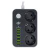 Сетевой фильтр (удлинитель) LP F24U6 (3x220V-2500W, 6xUSB-3,4A) - Изображение 2