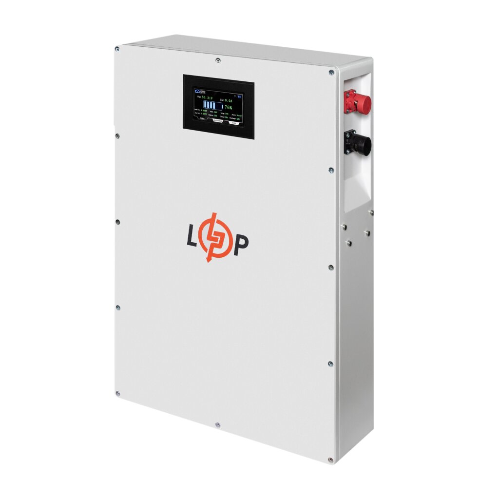 Аккумулятор LP LiFePO4 51,2V - 100 Ah (5120Wh) (BMS 100A/50А) металл LCD Smart RS485/CAN JK настенный - Изображение 2