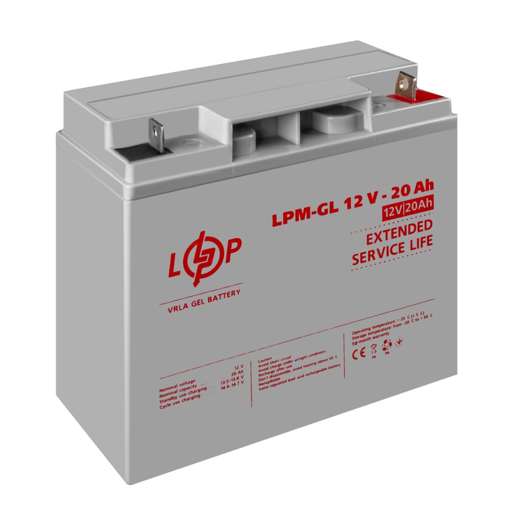 Аккумулятор гелевый LPM-GL 12V - 20 Ah - Изображение 4