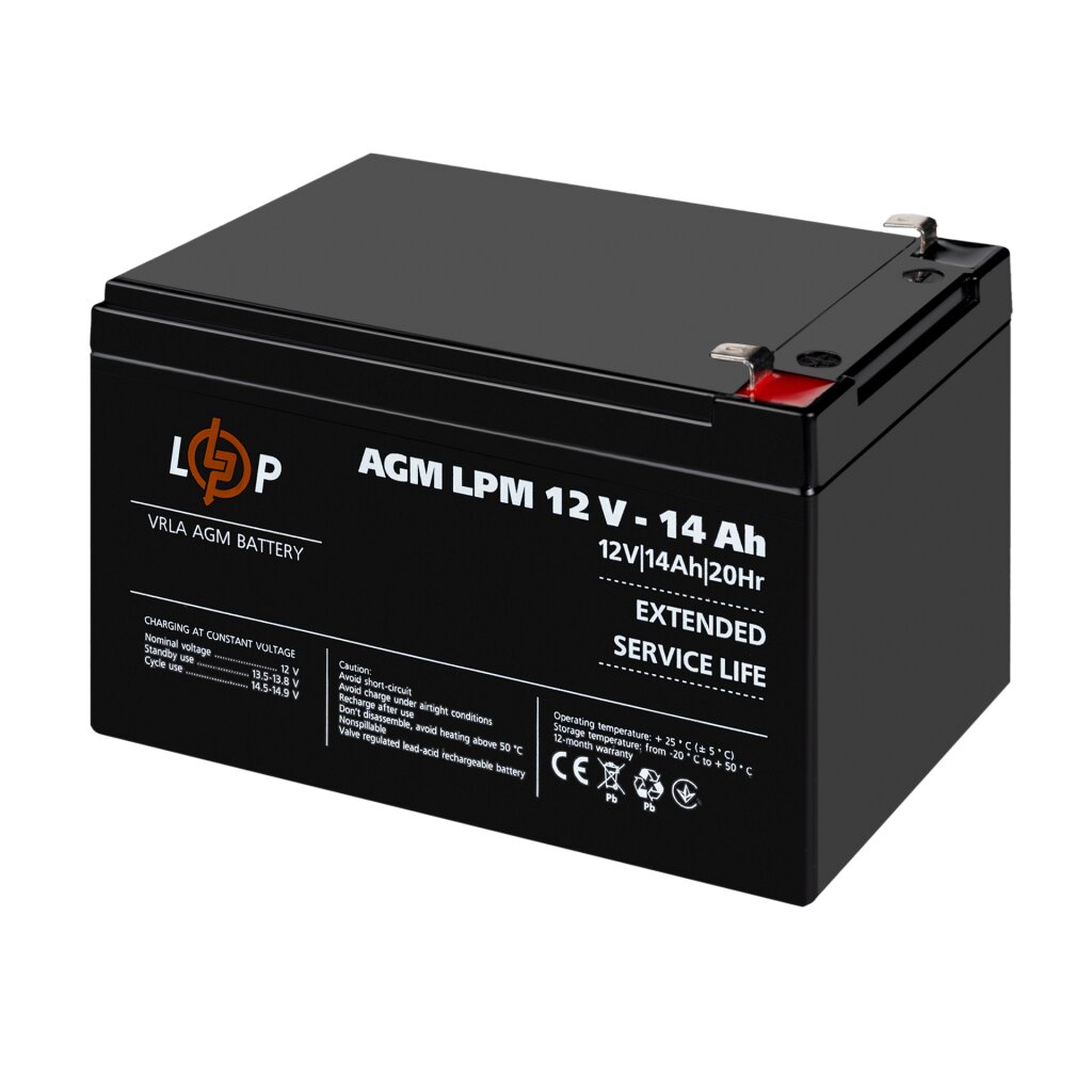 Акумулятор AGM LPM 12V - 14 Ah - Изображение 3