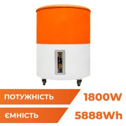 Система резервного живлення LP Autonomic Home F1800W (АКБ 6000Wh) Білий з помаранчевим