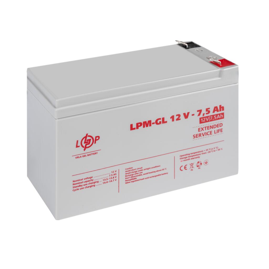 Акумулятор гелевий LPM-GL 12V - 7.5 Ah - Зображення 3