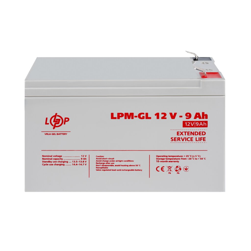 Акумулятор гелевий LPM-GL 12V - 9 Ah - Изображение 2