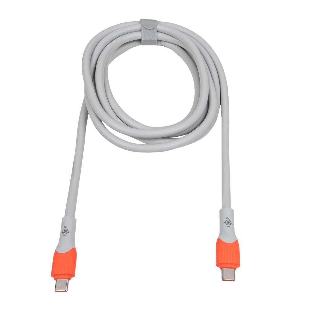 Кабель (шнур) LP USB Type-C to USB Type-C 2.4A 100W с быстрой зарядкой (PD) 2м C1001MC - Изображение 2