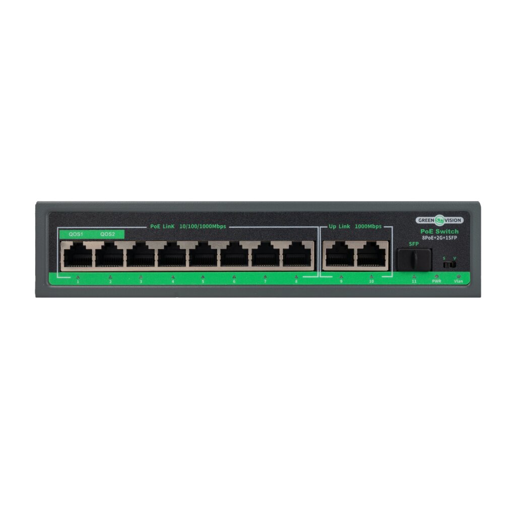 Комутатор мережевий POE GV-018-D-08G+2PG+1SFP - Изображение 2