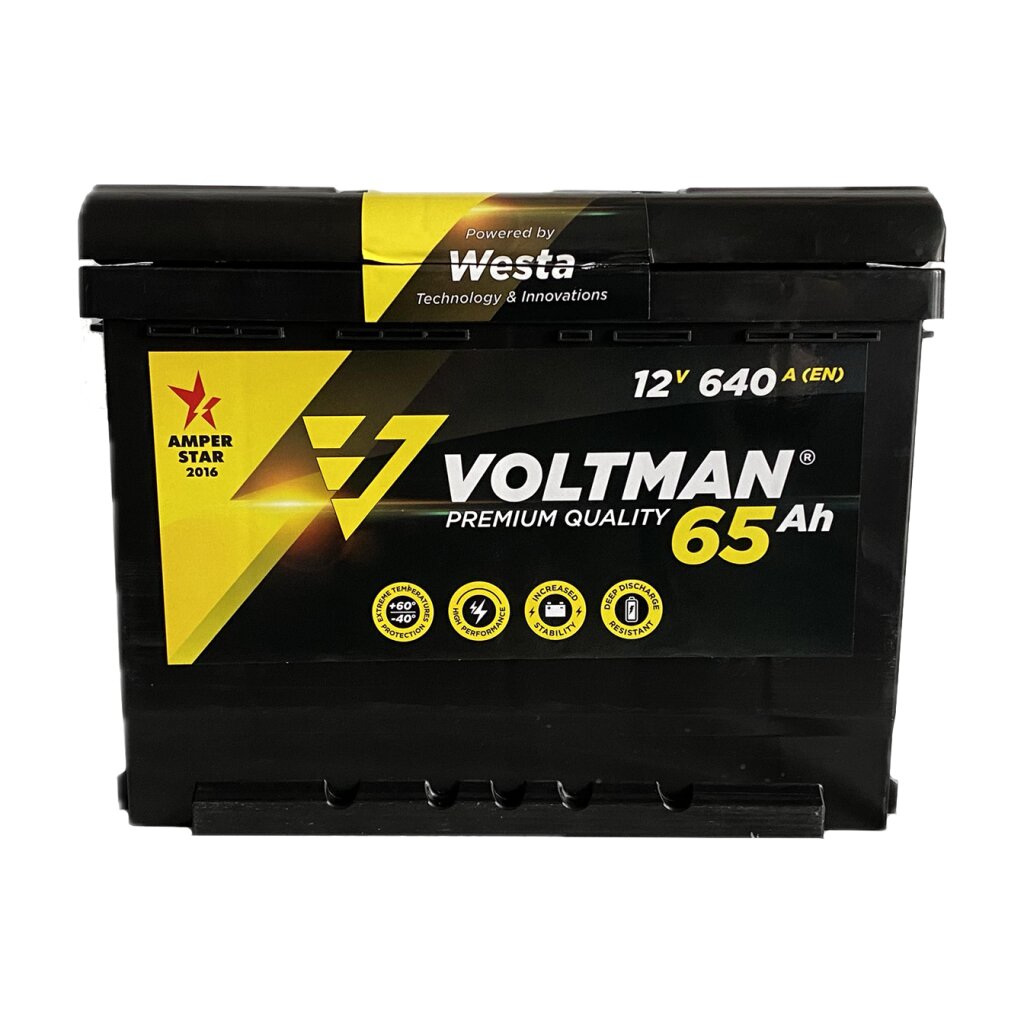 Аккумулятор Westa PREMIUM VOLTMAN 6CТ-65 А + справа - Изображение 1
