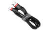 Кабель Baseus Cafule USB 2.0 to Lightning 1.5A 2M Черный/Красный (CALKLF-C19) - Зображення 1
