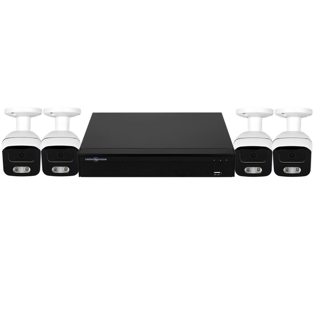 Комплект видеонаблюдения уличный на 4 цилиндрические камеры(LED подсветка) 5MP GV-K-E34/04 - Изображение 2