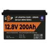 Акумулятор LP LiFePO4 12V (12,8V) - 200 Ah (2560Wh) (Smart BMS 150А) з BT пластик - Зображення 2