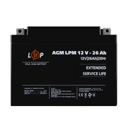 Акумулятор AGM LPM 12V - 26 Ah