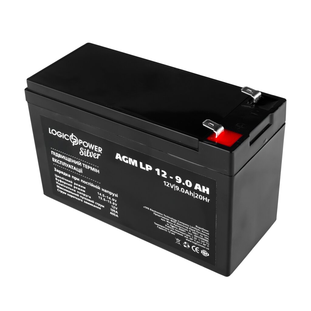 Аккумулятор AGM LP 12V - 9 Ah Silver - Изображение 1