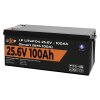 Акумулятор LP LiFePO4 24V (25,6V) - 100 Ah (2560Wh) (Smart BMS 100А) с BT пластик - Изображение 3