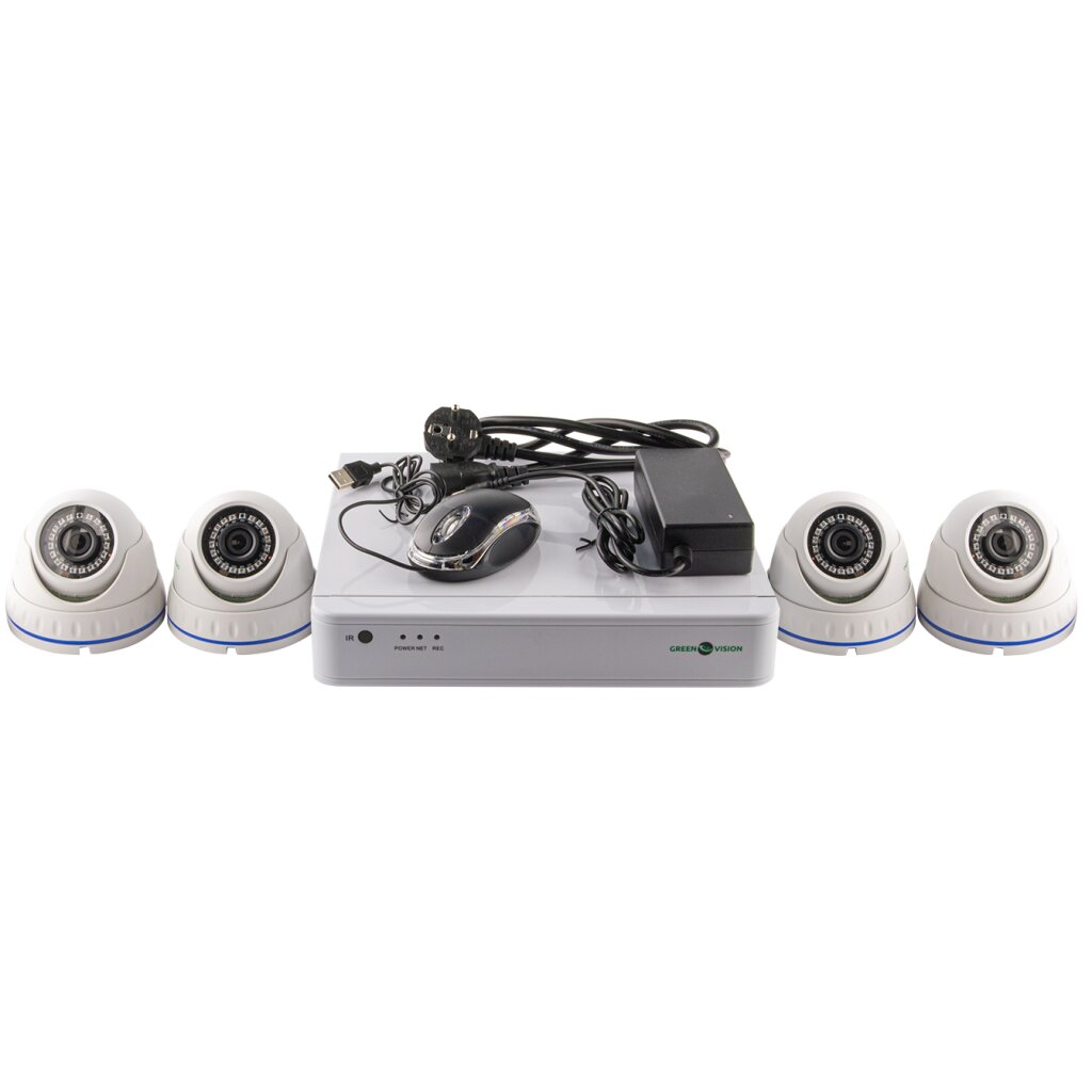 Комплект видеонаблюдения на 4 IP камеры 2MP для улицы GreenVision GV-IP-K-S30/04 - Изображение 2