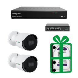 Комплект видеонаблюдения на 2 камеры 5MP (Ultra AI ) GV-IP-K-W80/02