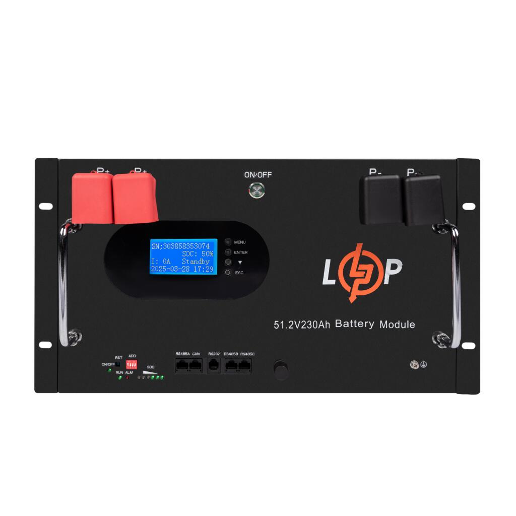 Аккумулятор LP LiFePO4 51,2V - 230 Ah (11776Wh) (Smart BMS 200A) с LCD RM AB RS485/CAN - Изображение 2