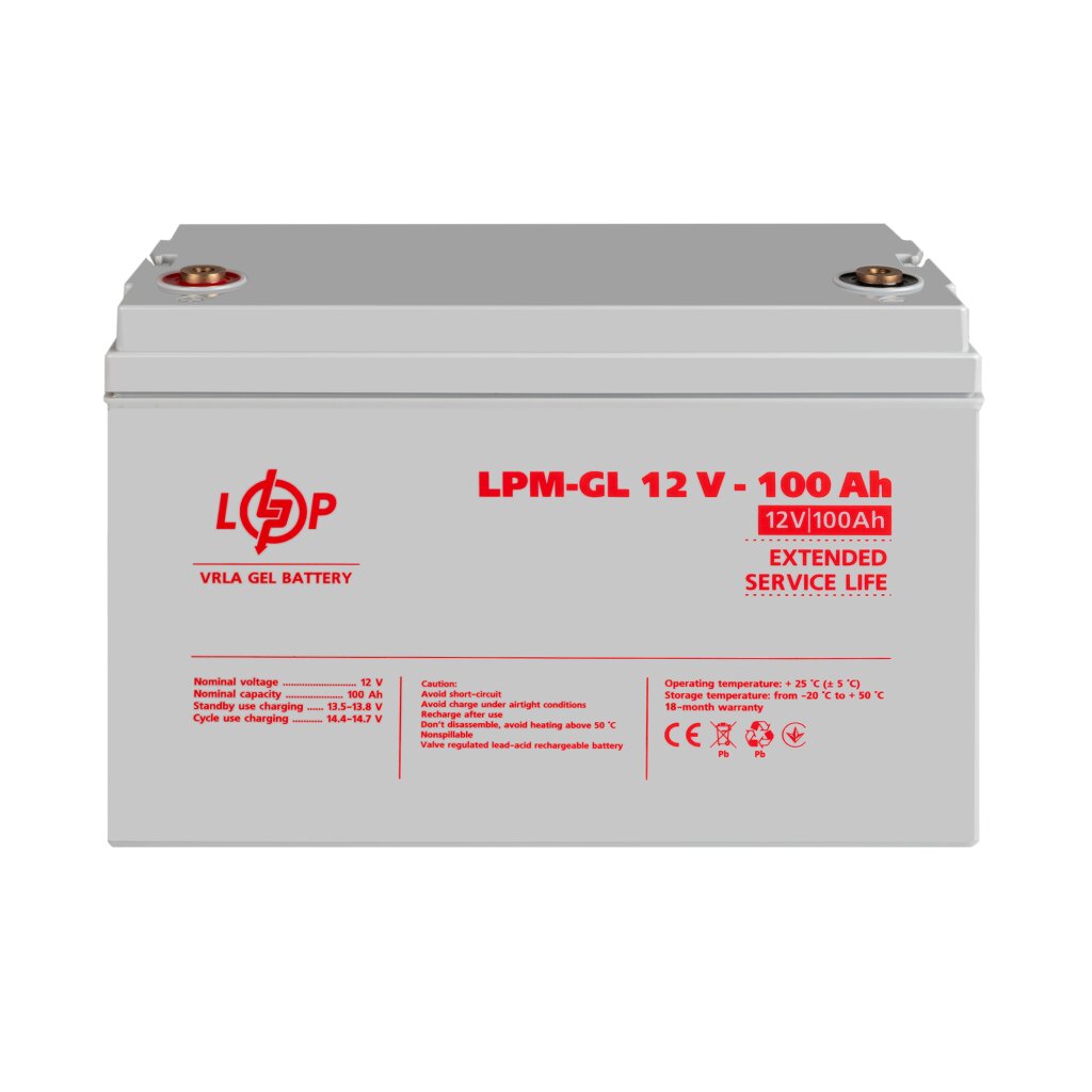 Акумулятор гелевий LPM-GL 12V - 100 Ah - Изображение 2