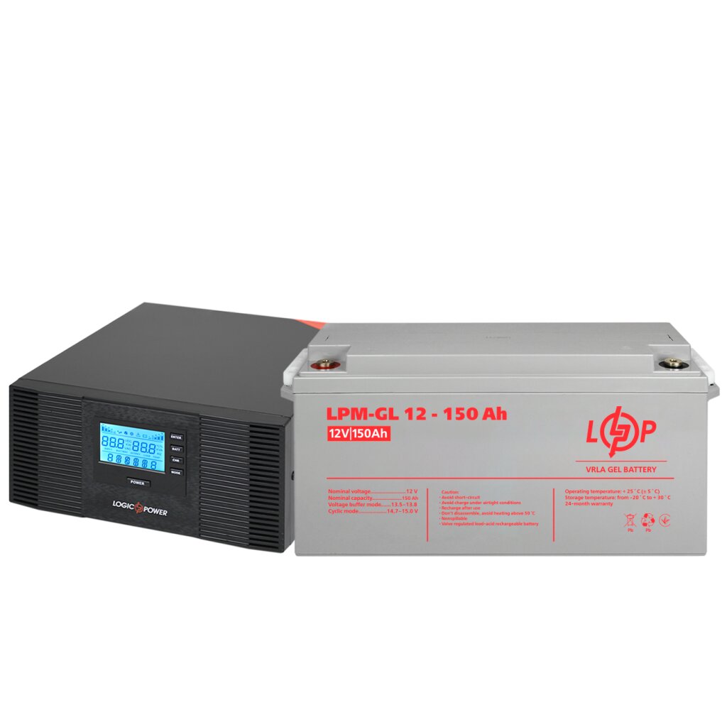 Комплект резервного питания ИБП + гелевая батарея (UPS B1500 + АКБ GL 1800W) - Изображение 2