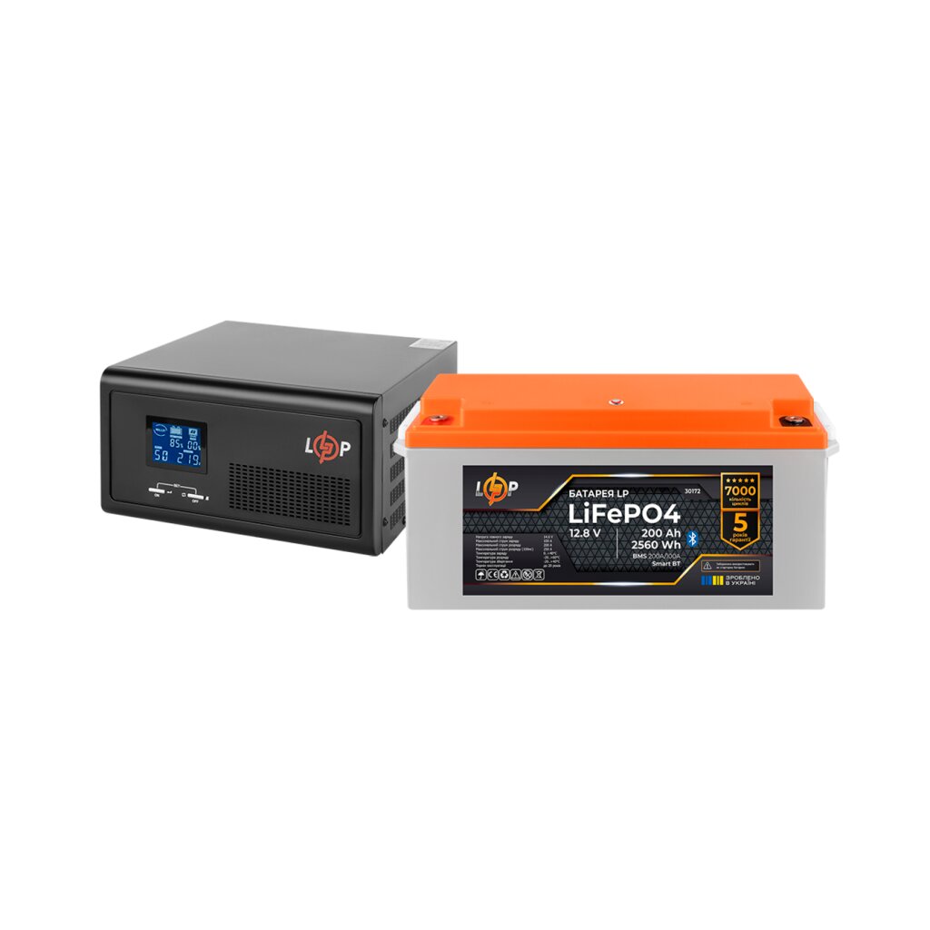 Комплект резервного питания LP(LogicPower) ИБП + литиевая (LiFePO4) батарея (UPS В1500 + АКБ LiFePO4 2560W) - Изображение 2