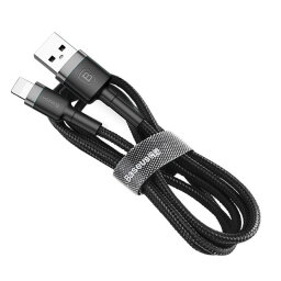 Кабель Baseus Cafule USB 2.0 to Lightning 1.5A 2M Черный/Серый (CALKLF-CG1)