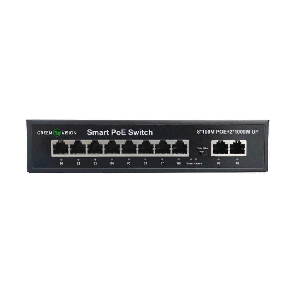 Коммутатор сетевой POE GV-008-D-08+2PG - Изображение 1