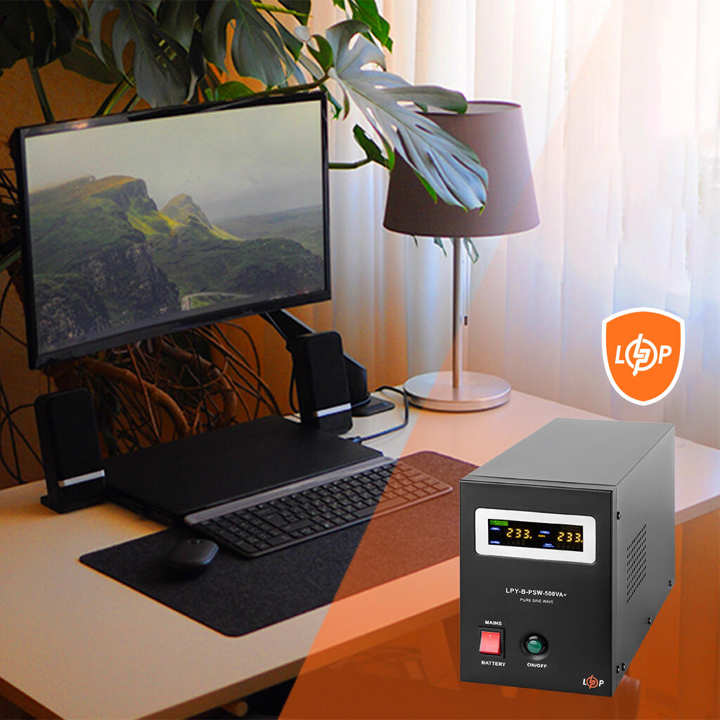 ДБЖ з правильною синусоїдою 12V LPY-B-PSW-500VA+ (350Вт) 5A/10A - Зображення 8