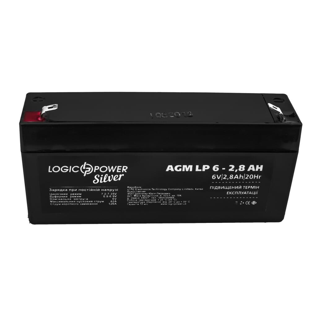 Аккумулятор AGM LP 6V - 2.8 Ah Silver - Изображение 2