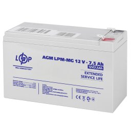 Аккумулятор мультигелевый LPM-MG 12V - 7.5 Ah