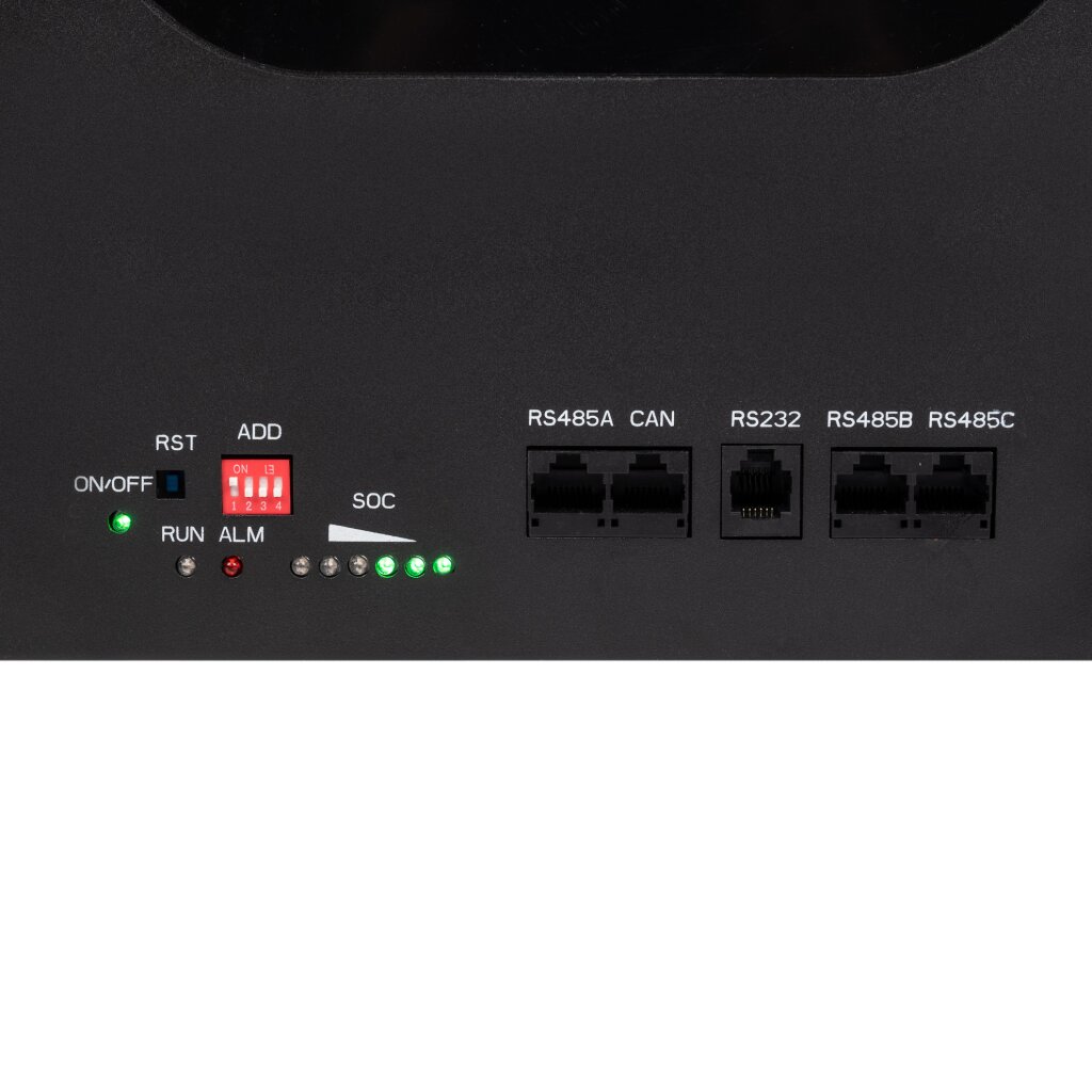 Акумулятор LP LiFePO4 48V (51,2V) - 230 Ah (11776Wh) (Smart BMS 200A) з LCD RM RS485/CAN - Изображение 3