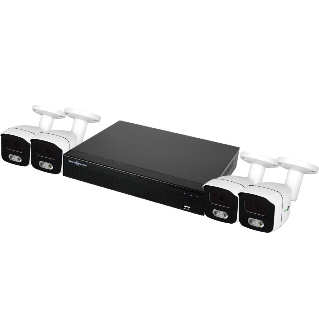 Комплект видеонаблюдения уличный на 4 цилиндрические камеры(LED подсветка) 5MP GV-K-E34/04 - Изображение 3