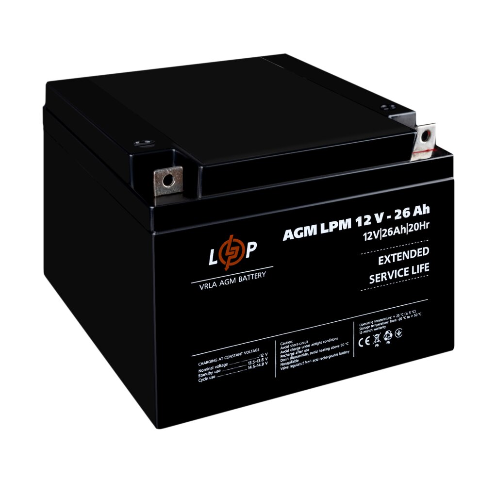 Аккумулятор AGM LPM 12V - 26 Ah - Изображение 3