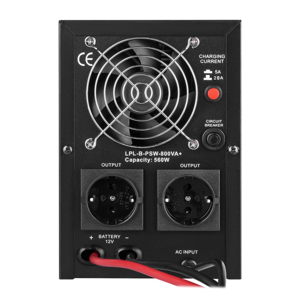 ИБП LP LPL-B-PSW-800VA+ (560Вт) 5A/20A с правильной синусоидой 12V - Изображение 2