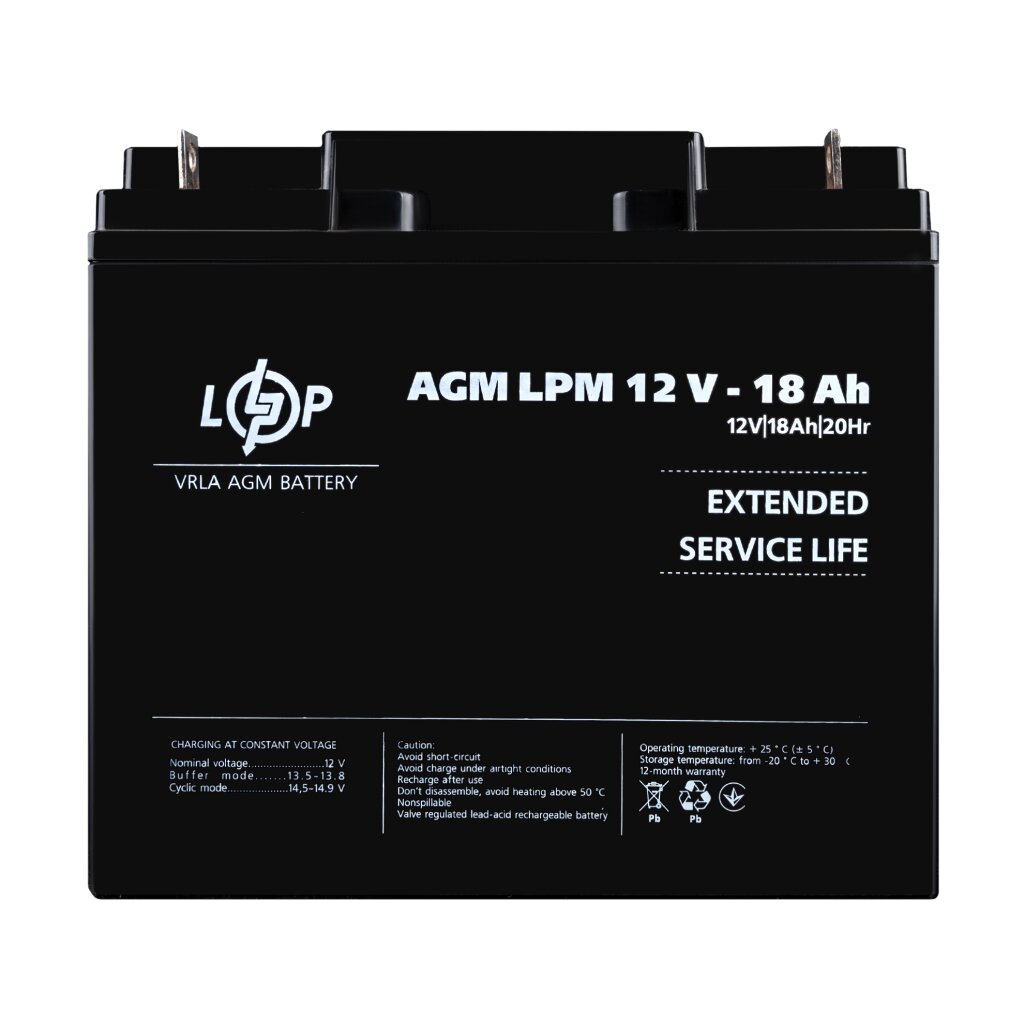 Аккумулятор AGM LPM 12V - 18 Ah - Изображение 1