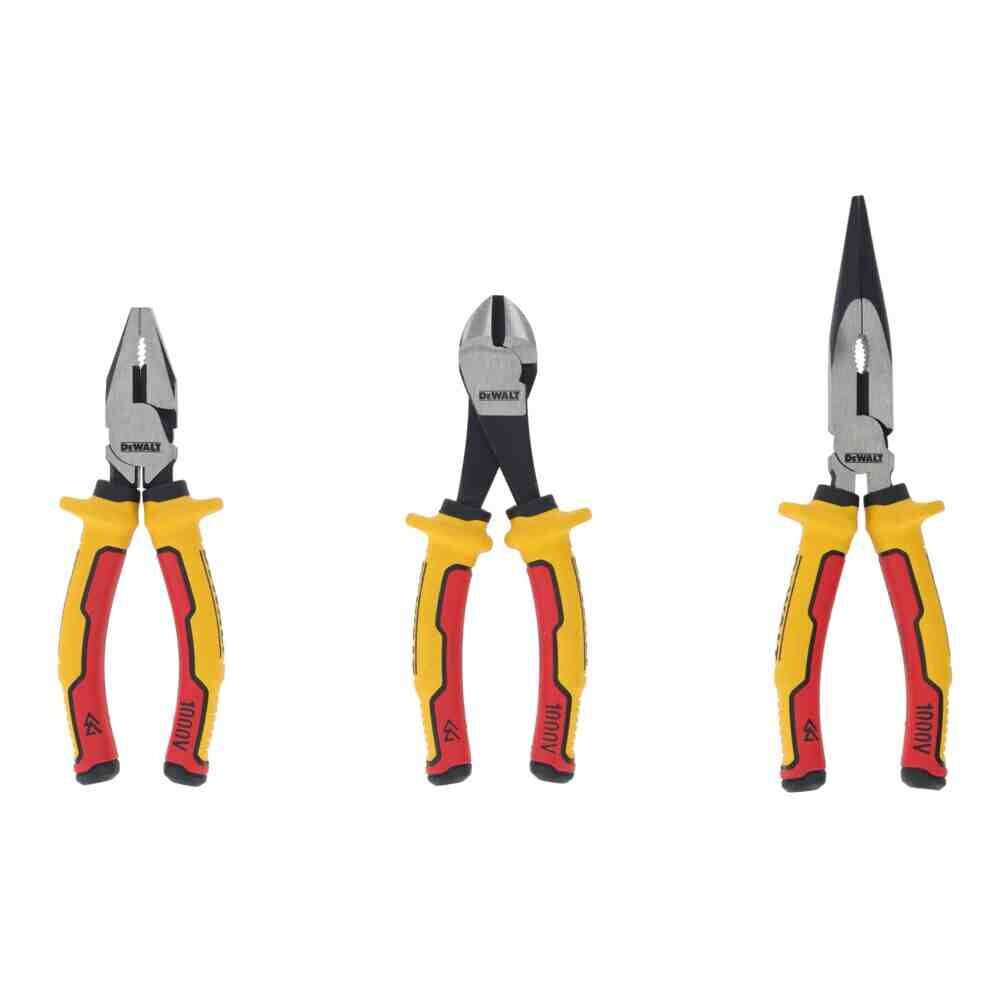 Набор из трех шарнирно-губцевых инструментов LASER HARDENED VDE 1000V DeWALT DWHT82811-0 - Изображение 1