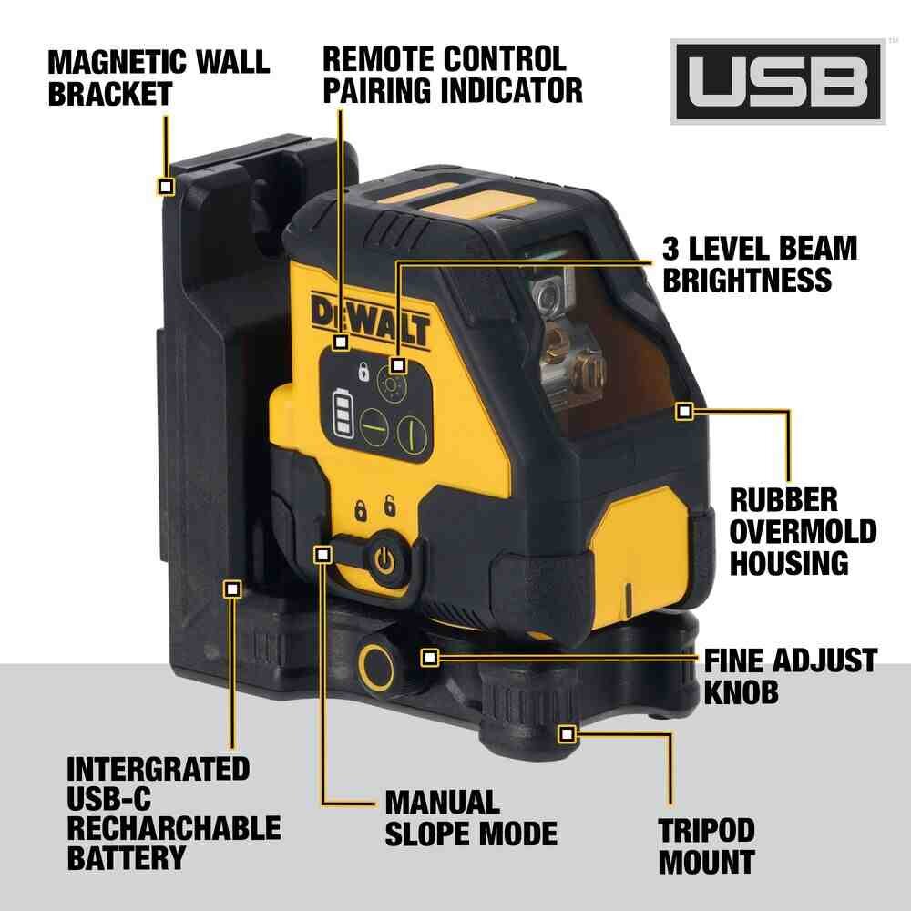 Уровень лазерный линейный DeWALT DCLE14201RB - Изображение 10