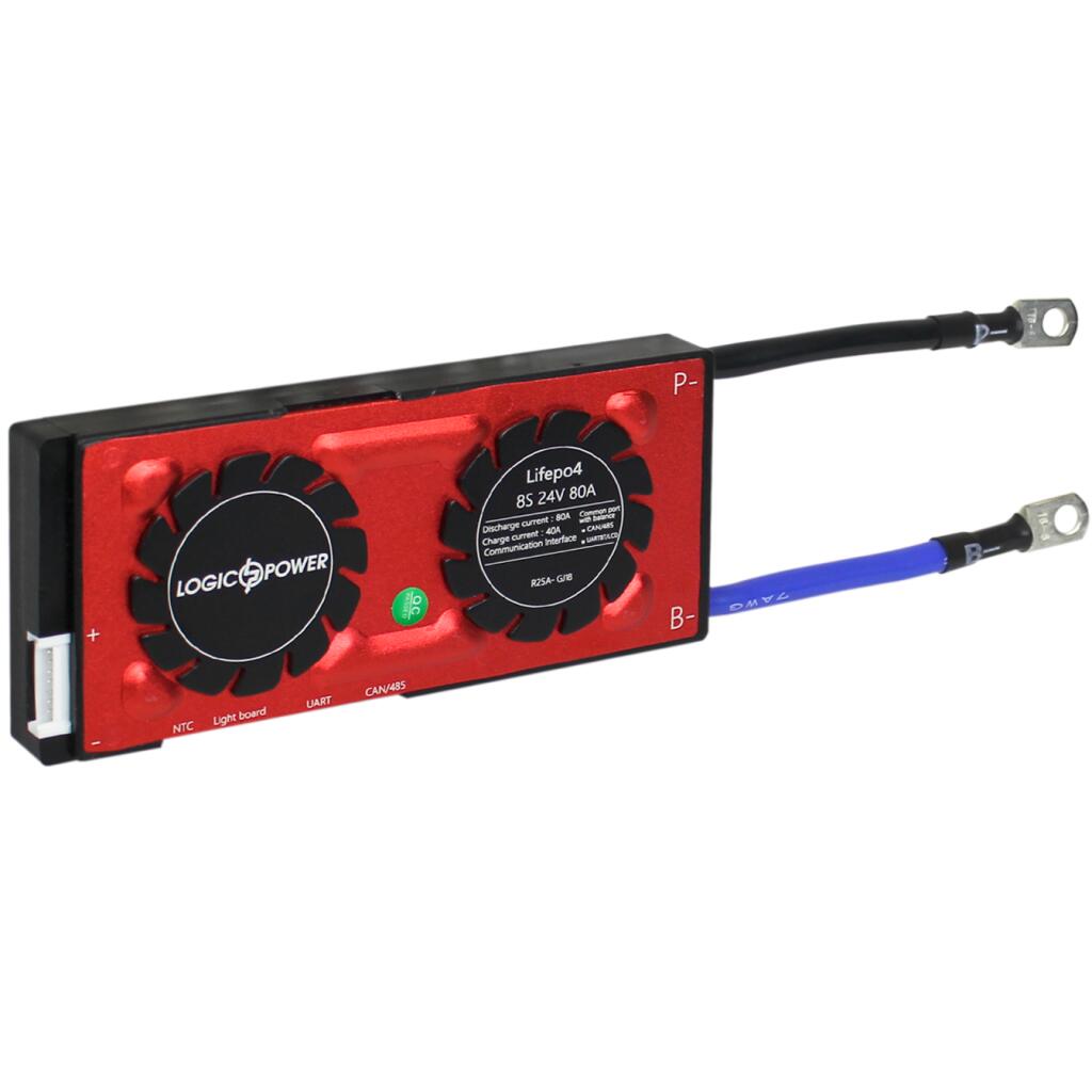 Smart BMS плата LP LiFePO4 24V 8S Dis 80A Ch 40A UART+RS485+CAN - Зображення 2