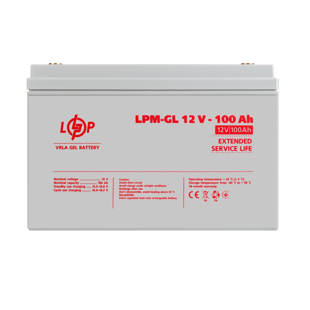 Акумулятор гелевий LPM-GL 12V - 100 Ah - Изображение 1