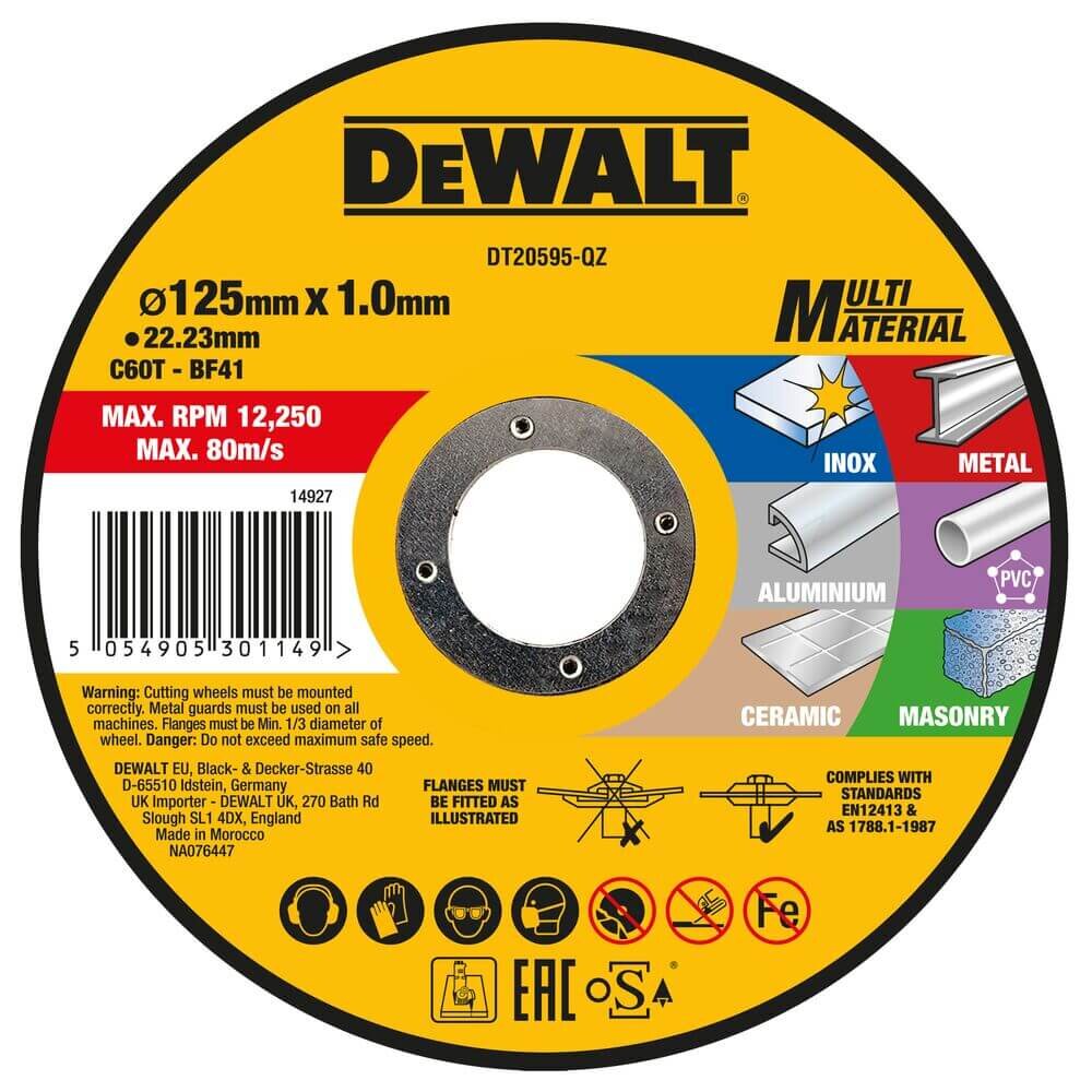 Круг отрезной MULTI-MATERIAL DeWALT DT20595 - Изображение 1